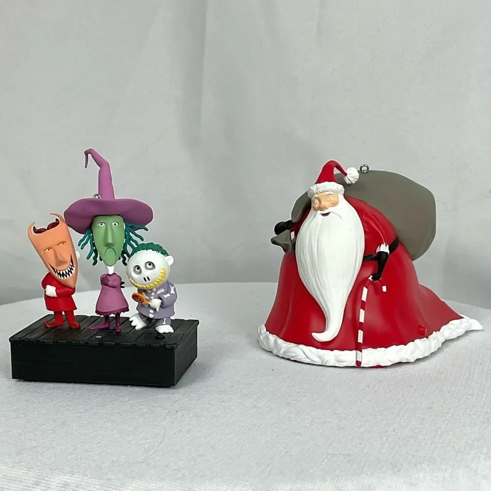 Hallmark Nightmare Before Christmas Ornaments Sandy Claws & Lock, Shock & Barrel